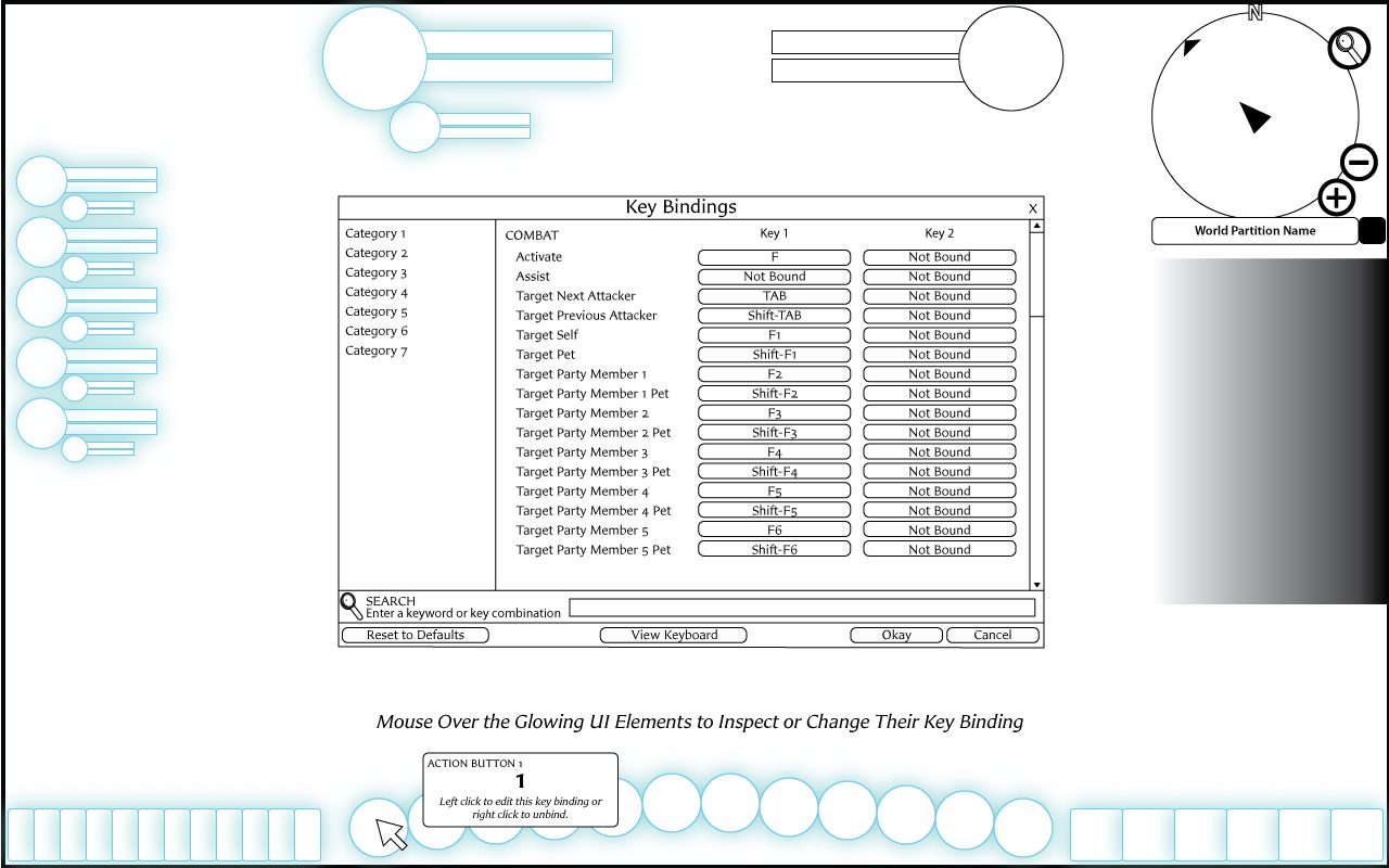 World of Warcraft — Key Bindings — Live Bind